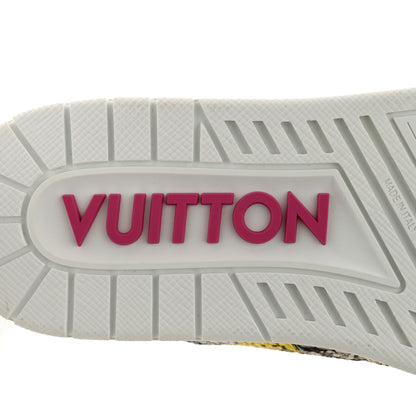 Louis Vuitton Calfskin Monogram #54 Comic Mens Sneakers 5.5 White Green 7 of 9