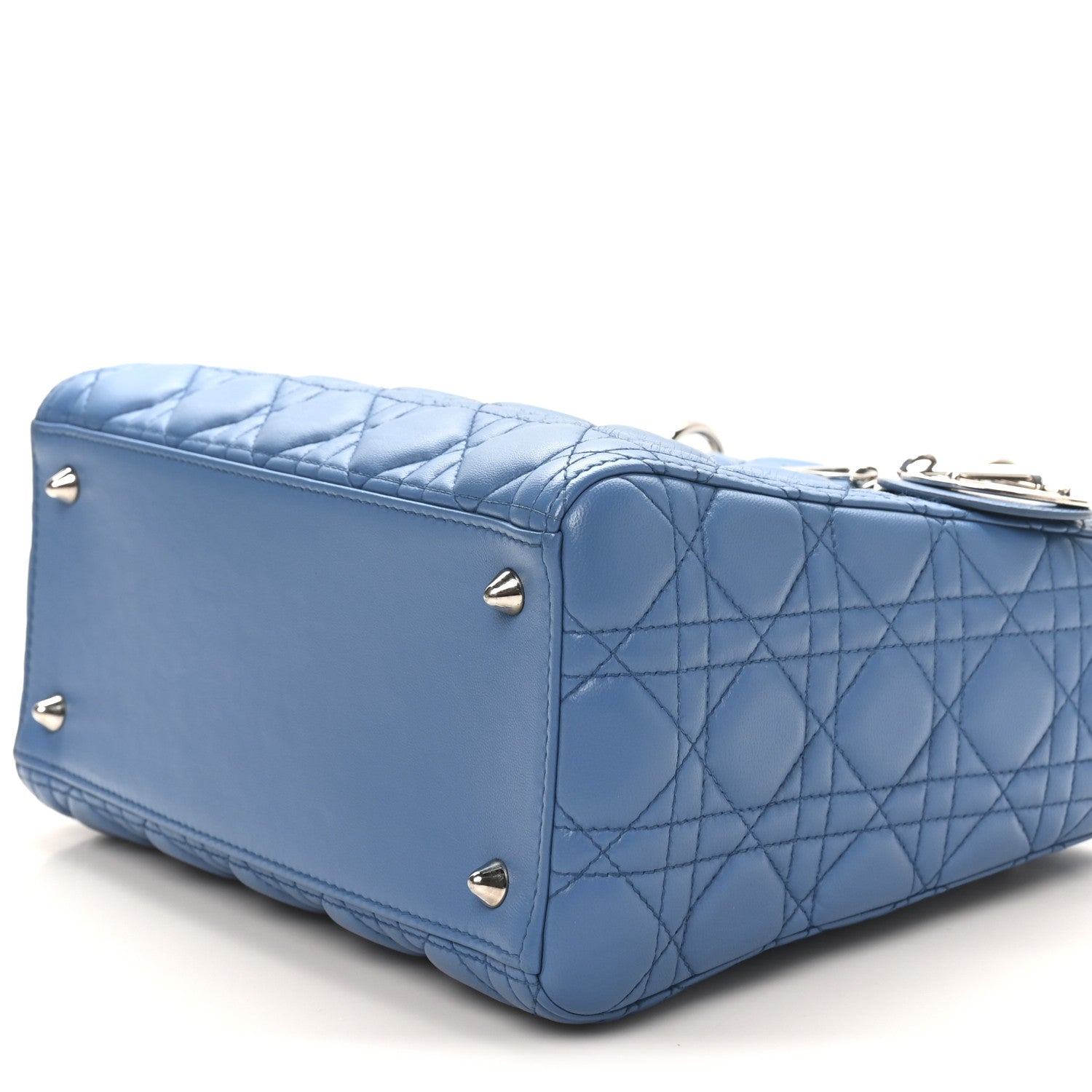 Christian Dior Lambskin Cannage Medium Lady Dior Blue 10 of 10