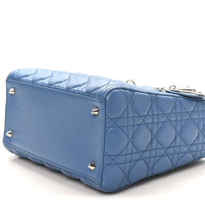 Christian Dior Lambskin Cannage Medium Lady Dior Blue 10 of 10