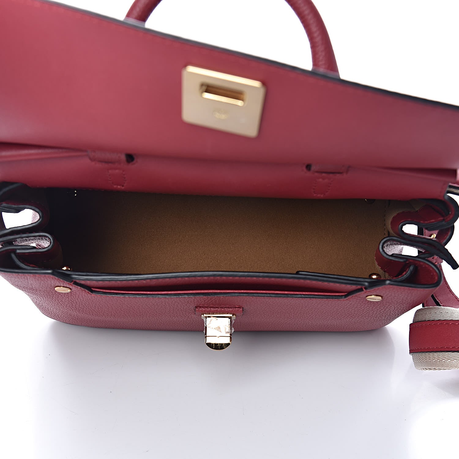 MCM Grained Calfskin Milla Convertible Backpack Scooter Red 5 of 12