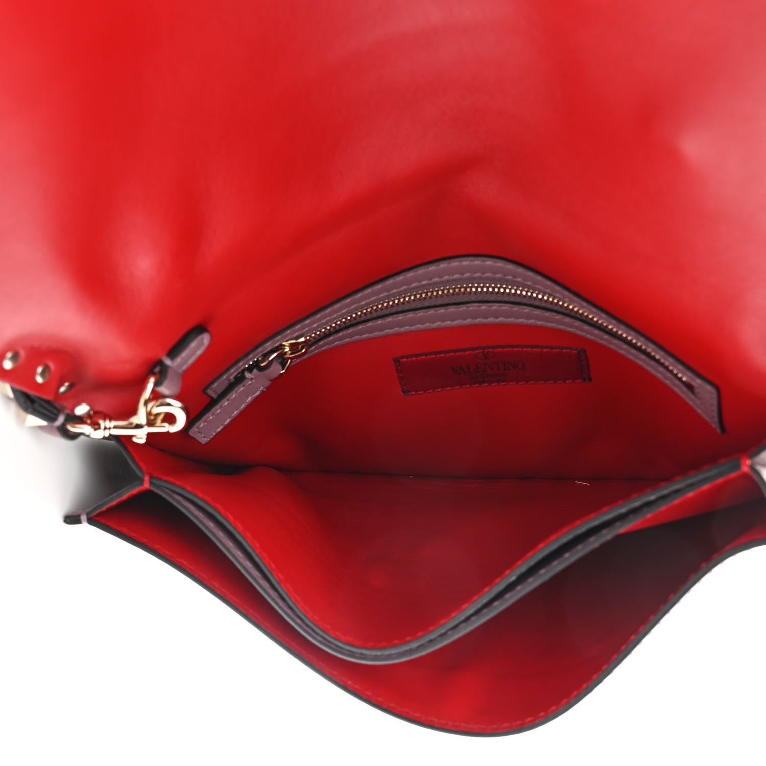 Valentino Garavani Nappa Rockstud Wristlet Clutch Poudre 6 of 10
