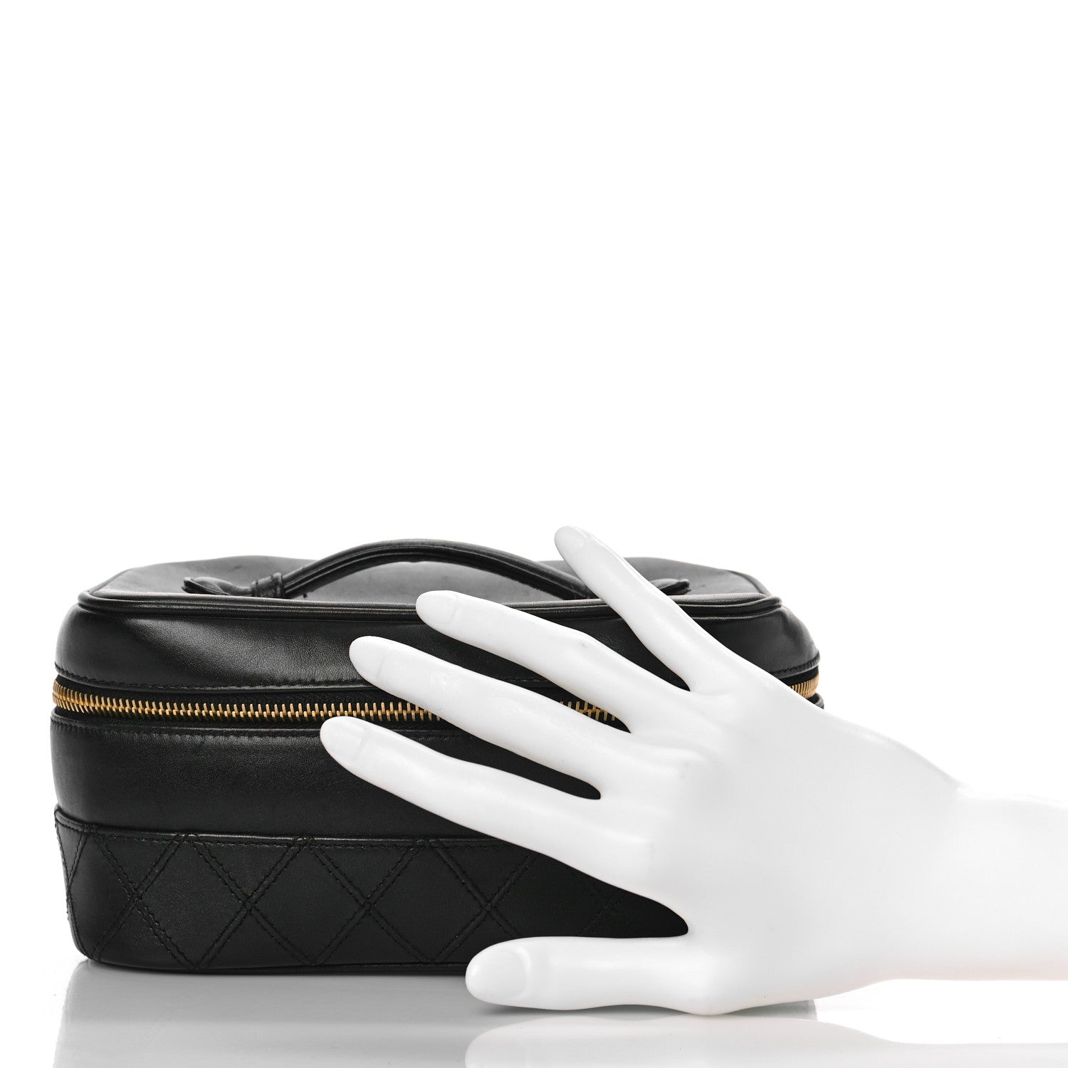 Chanel Lambskin Vanity Cosmetic Case Black 2 of 11