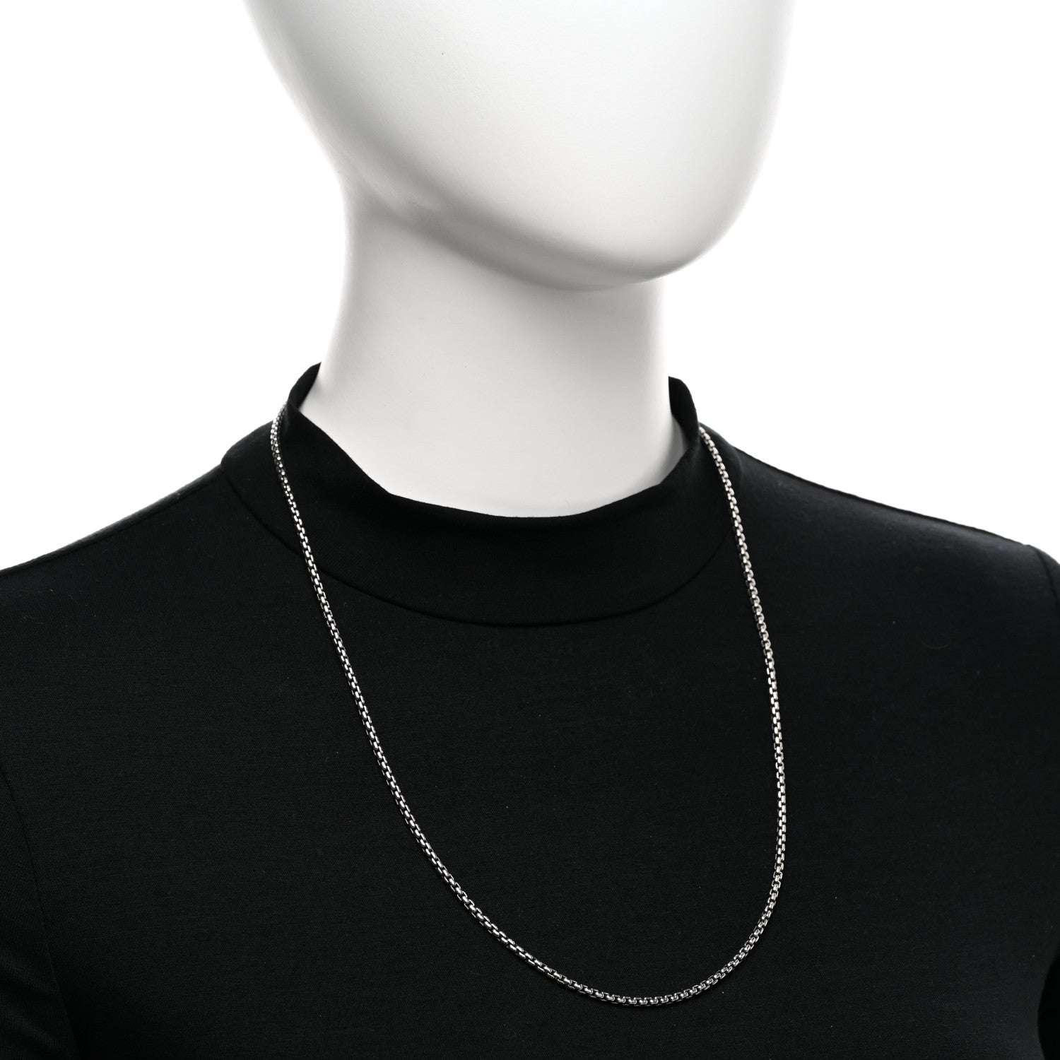 David Yurman Sterling Silver 2.7mm Small Box Chain Necklace 24" 2 of 4