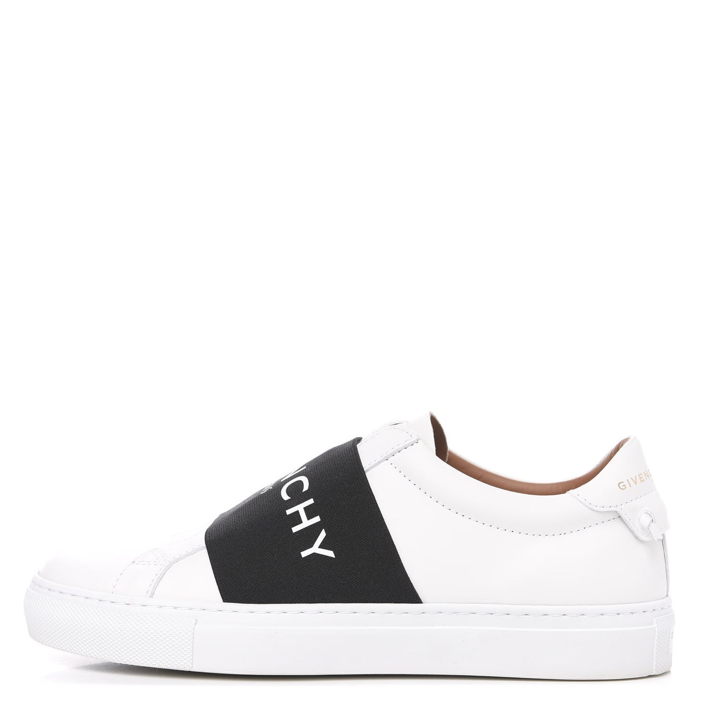 Calfskin Band Logo Womens Urban Street Sneakers 37 White Black
