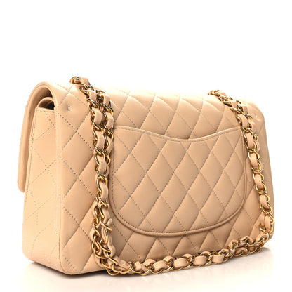 Chanel Lambskin Quilted Medium Double Flap Beige 3 of 11