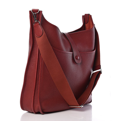 Hermes Taurillon Clemence Evelyne III TGM Rouge Grenat 3 of 10