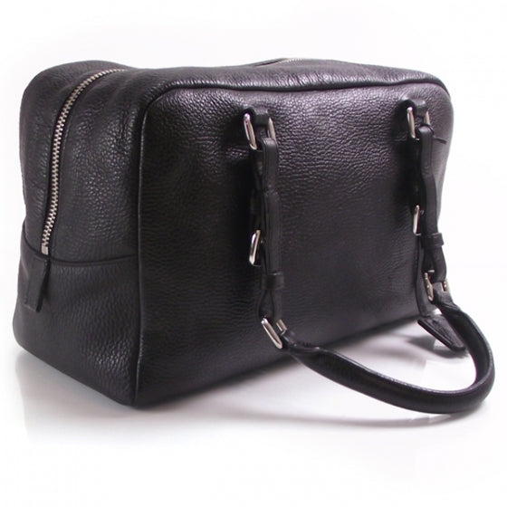 Leather Large Logo Bowler Black