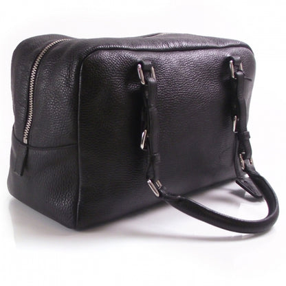 Prada Leather Large Logo Bowler Black 3 of 9