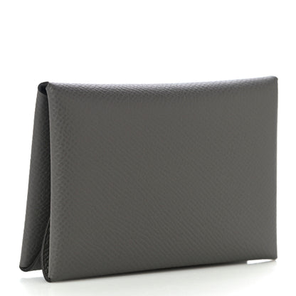 Hermes Epsom Calvi Duo Card Case Gris Meyer 3 of 10