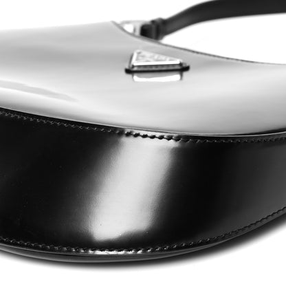 Prada Spazzolato Cleo Shoulder Bag Black 8 of 8