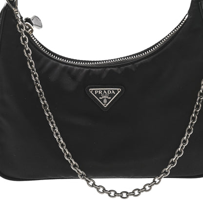 Prada Nylon Re-Edition 2005 Shoulder Bag Black 9 of 12