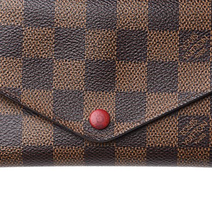 Louis Vuitton Damier Ebene Josephine Wallet Red 9 of 11