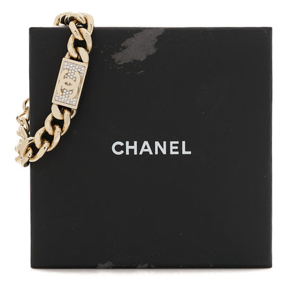 Chanel Crystal Chain CC Bracelet Gold 4 of 4