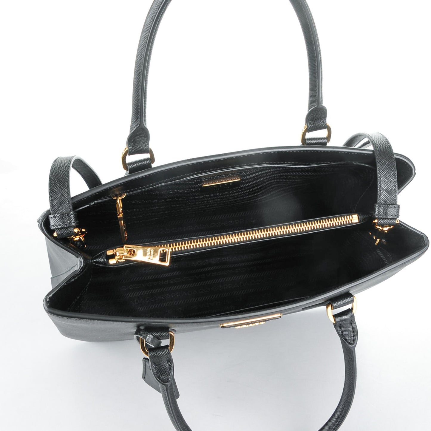 Saffiano Lux Medium Tote Nero Black
