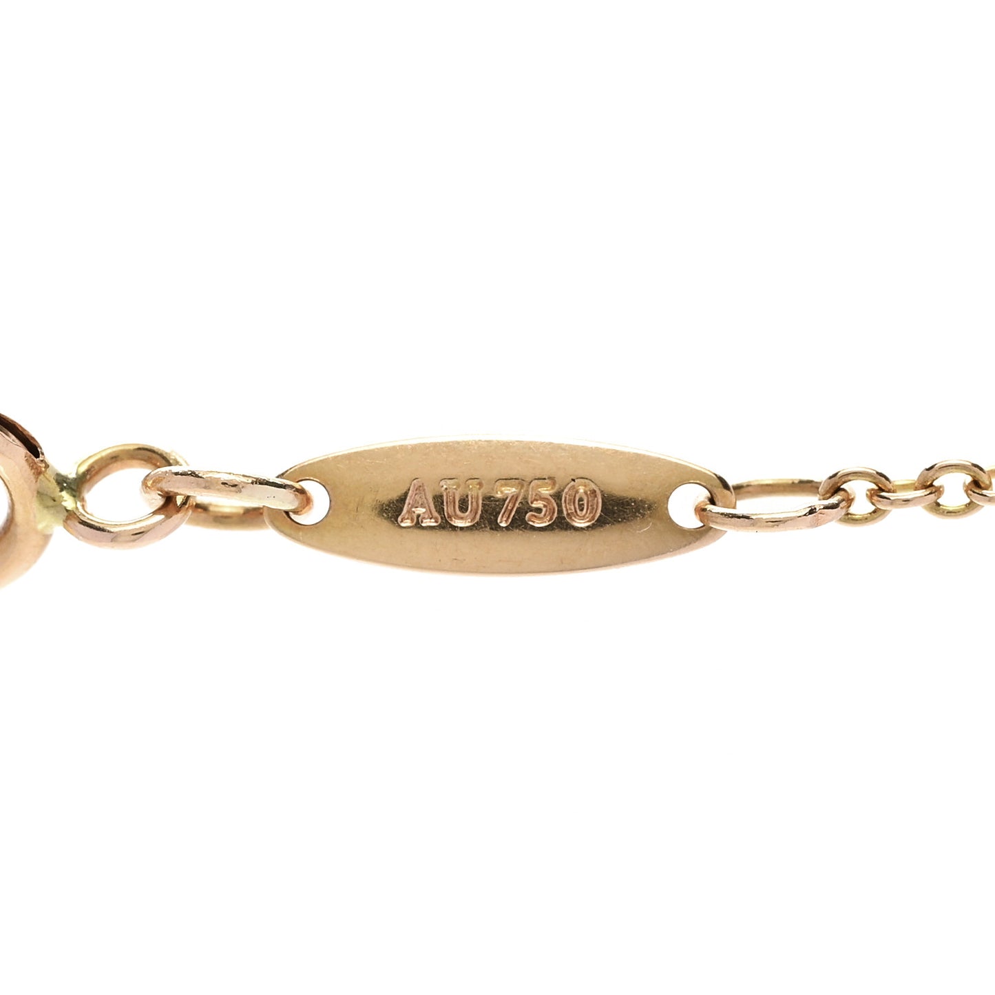 18K Yellow Gold Diamond .13ctw Elsa Peretti Diamonds by the Yard Pear Shape Necklace