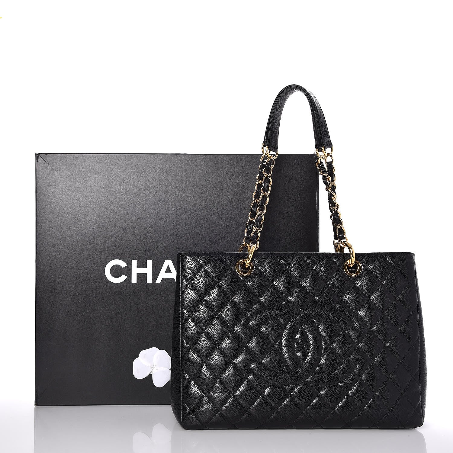 Chanel Caviar Quilted Grand Shopping Tote GST Black 8 of 8