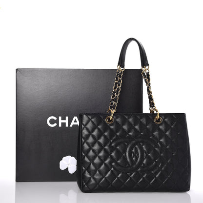 Chanel Caviar Quilted Grand Shopping Tote GST Black 8 of 8