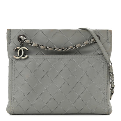 Chanel Calfskin Wild Stitch Small Shopping Tote Grey 1 of 11