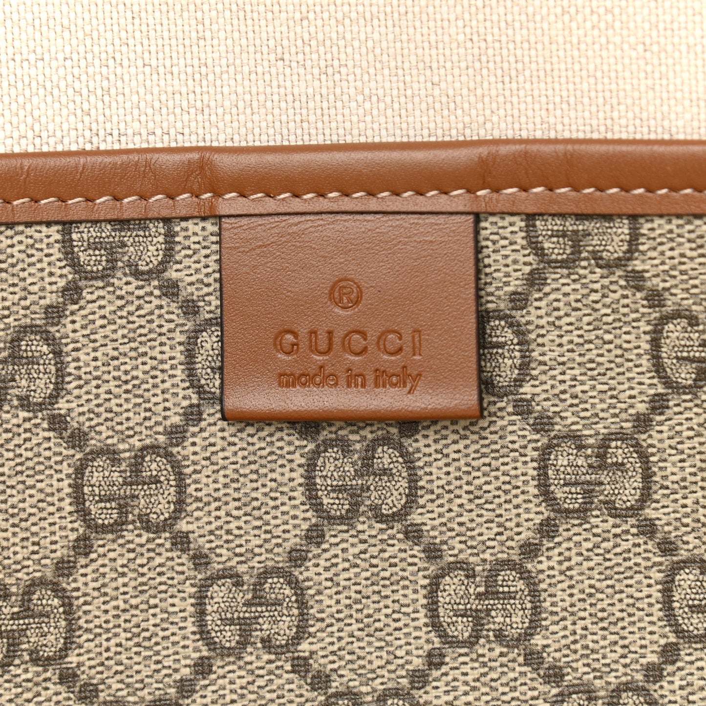 GG Plus Monogram Medium Signature Web Loop Tote Brown