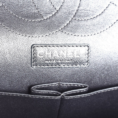 Chanel Metallic Caviar Quilted Jumbo Double Flap Dark Grey 6 of 8
