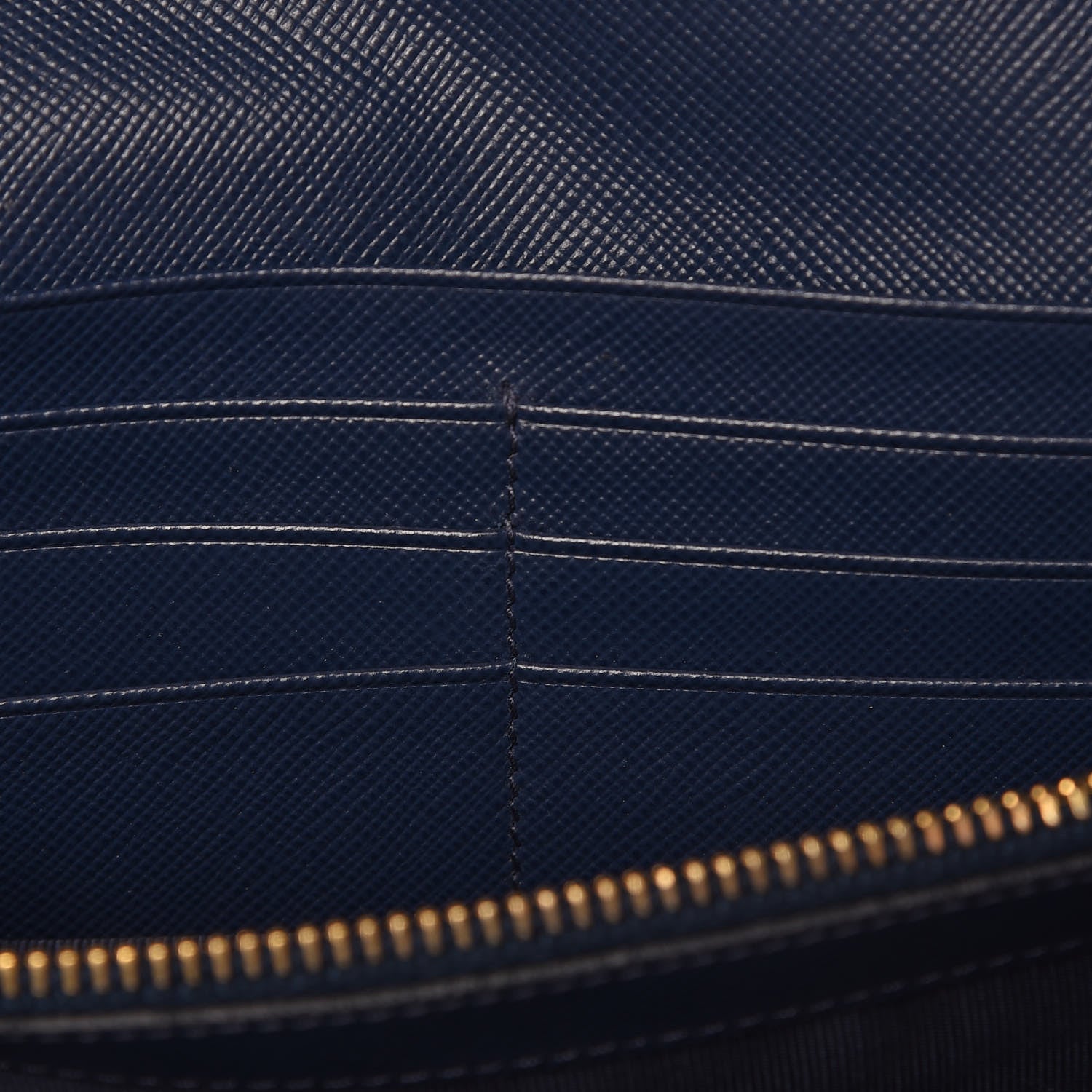 Prada Saffiano Metal Continental Flap Wallet Bleuette 13 of 13