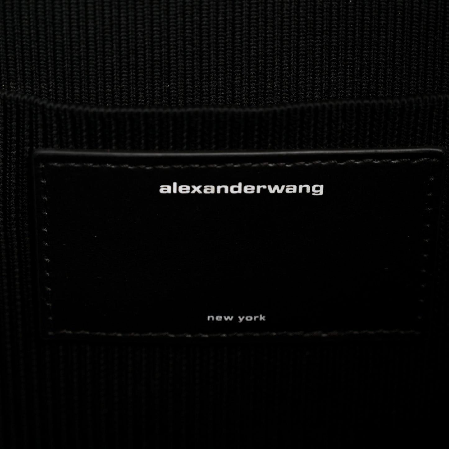 Ribbed Knit Ryan Tote Black