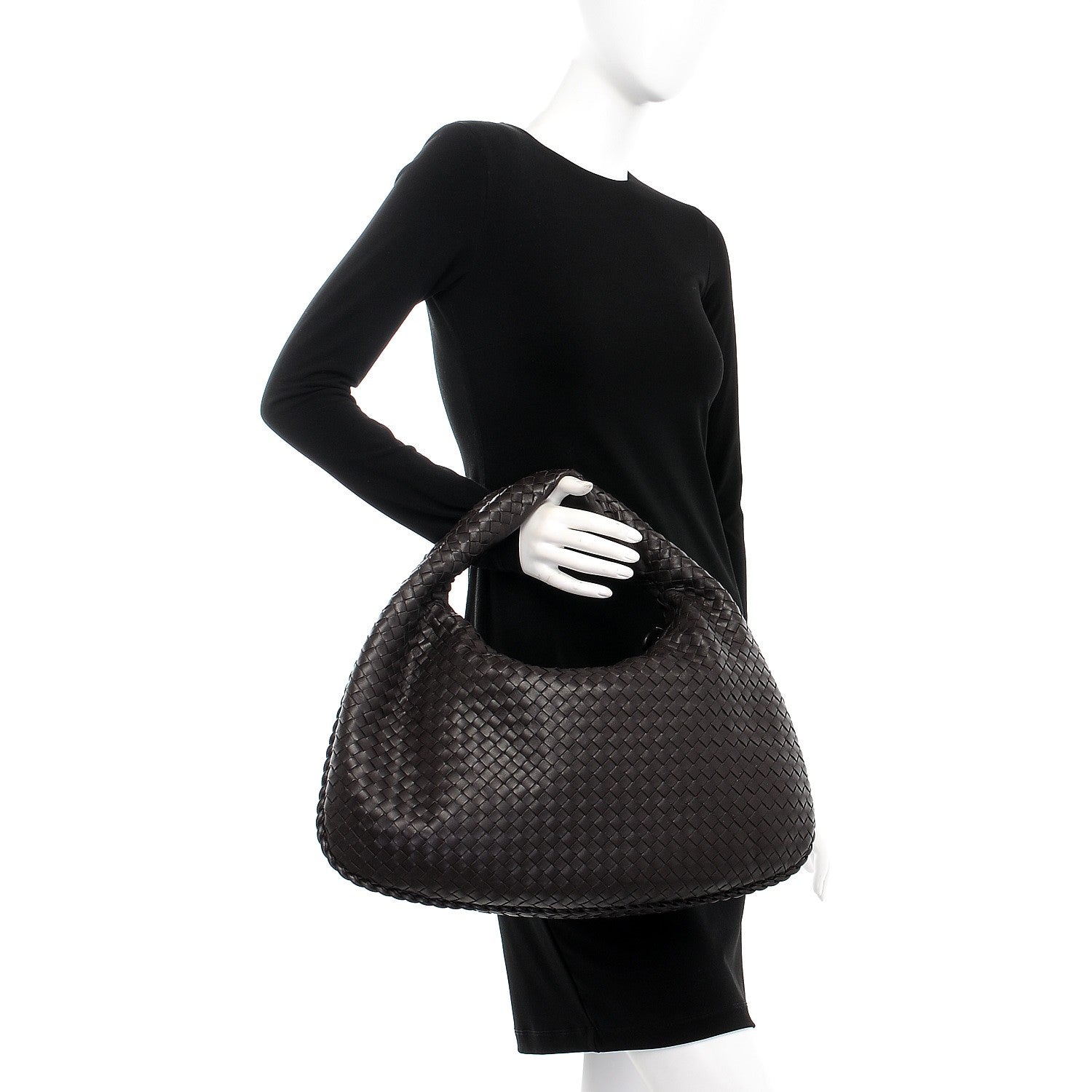 Bottega Veneta Nappa Intrecciato Large Veneta Hobo Ebano 2 of 8