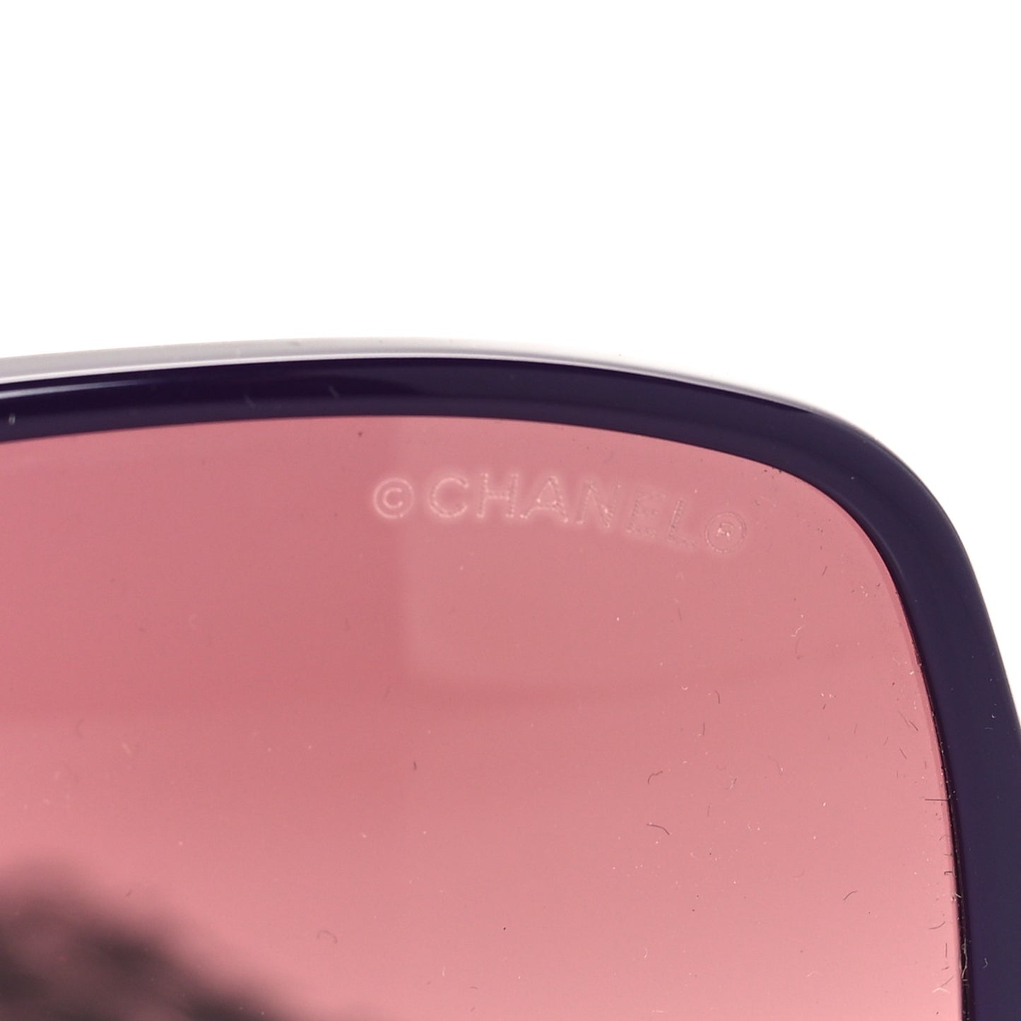 Acetate Metal Lambskin Square Chain Sunglasses 5210-Q-A Purple