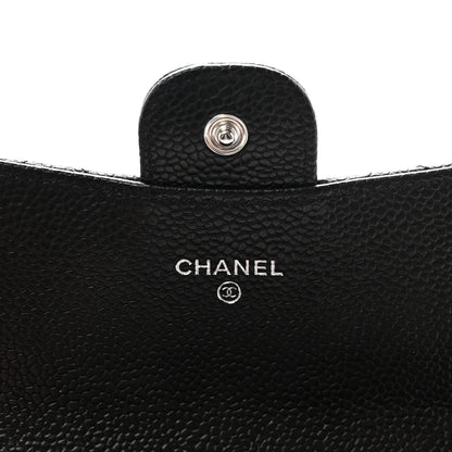 Chanel Caviar Quilted Large Gusset Flap Wallet Black 6 of 9