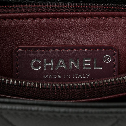 Chanel Caviar Chevron Quilted Small Coco Handle Flap So Black 6 of 10