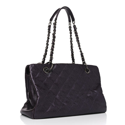 Chanel Iridescent Caviar Quilted Chic Shopping Tote Purple 2 of 14