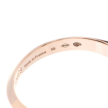Hermes 18K Rose Gold PM Clou de Forge Ring 56 7.75 5 of 7