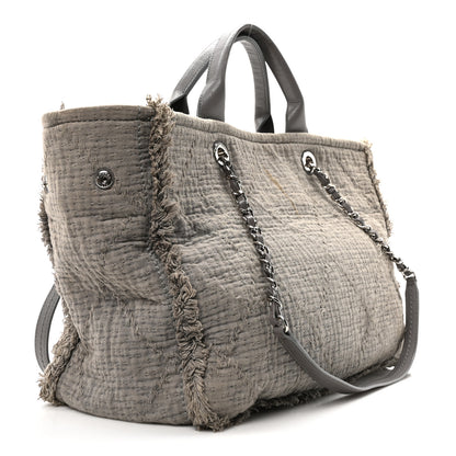 Chanel Canvas Large Double Face Shopping Tote Grey 3 of 11