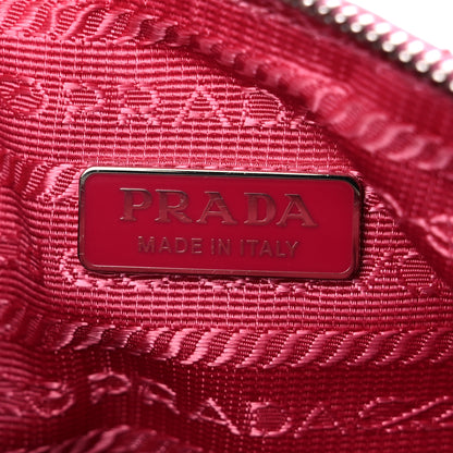 Prada Soft Calfskin Impunture Diagramme Wristlet Pouch Begonia 6 of 11