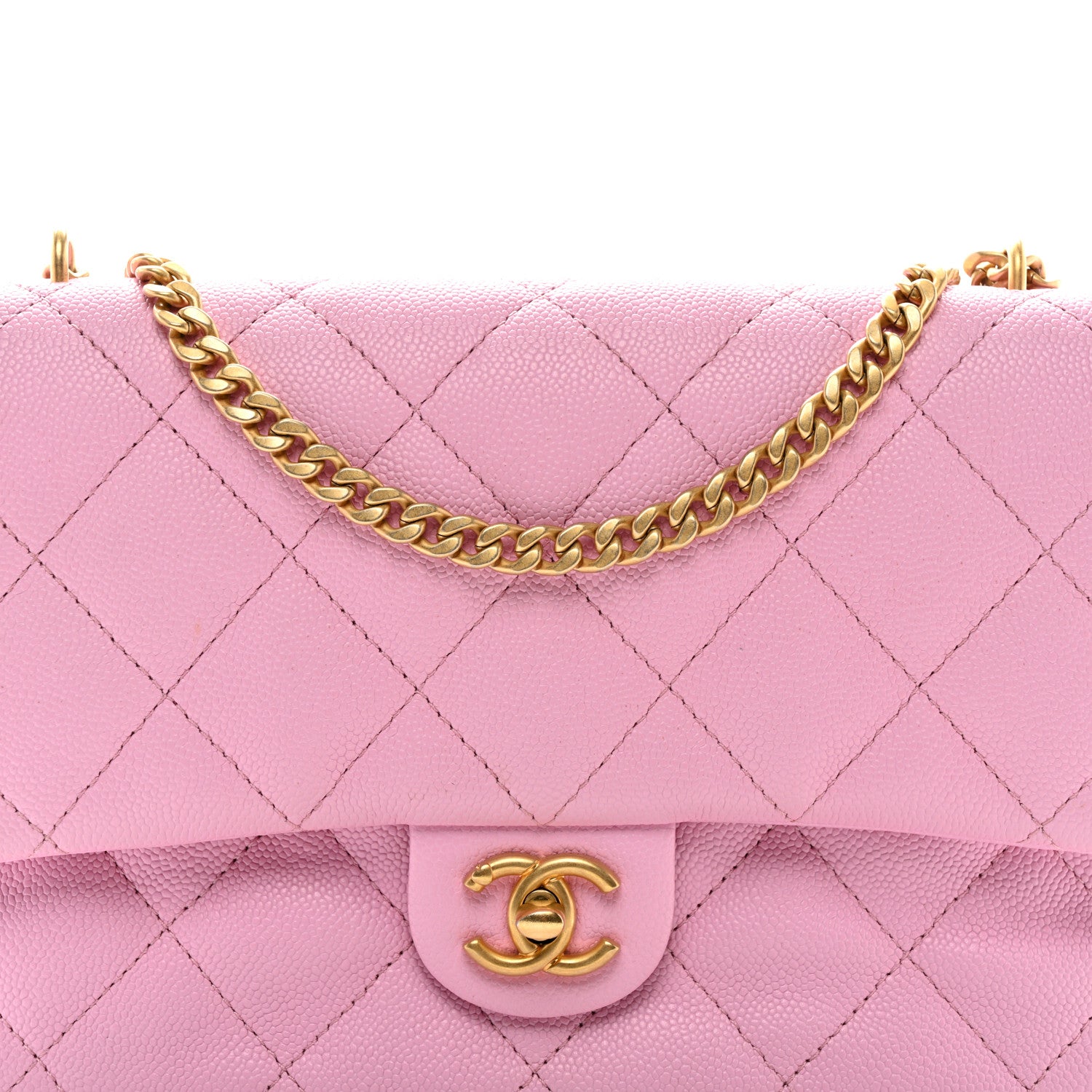 Chanel Caviar Quilted Sweetheart Flap Pink 8 of 10