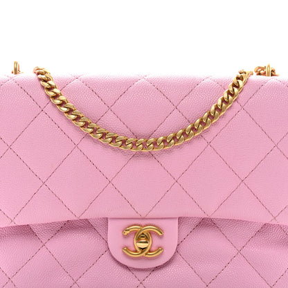 Chanel Caviar Quilted Sweetheart Flap Pink 8 of 10