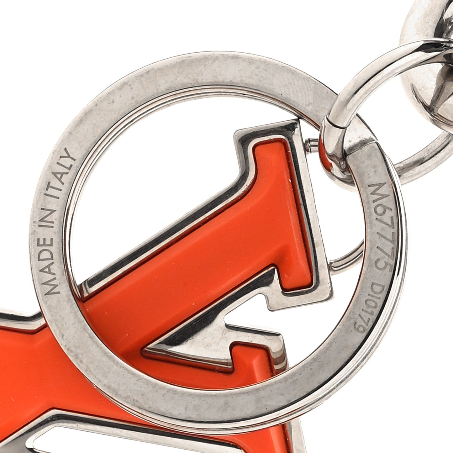 LV Soft Bag Charm Key Holder Orange