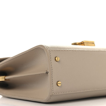 Saint Laurent Grain de Poudre Mini Classic Monogram Cassandra Top Handle Beige 8 of 9