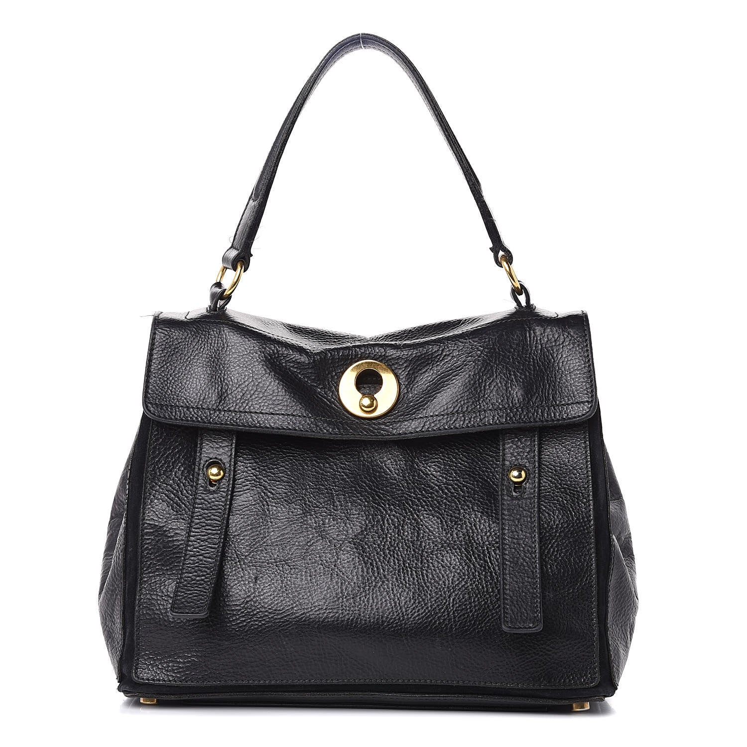 Saint Laurent Calfskin Canvas Medium Muse Two Black 1 of 22