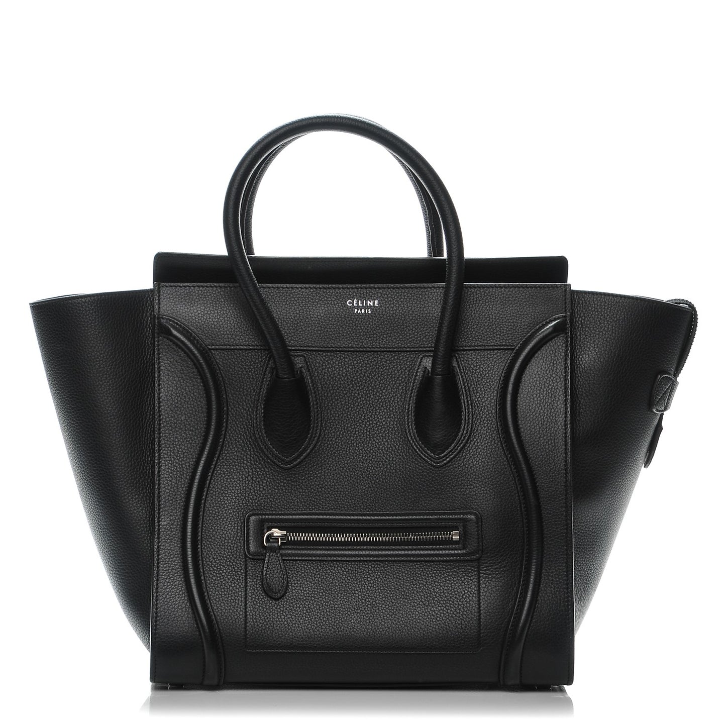 Drummed Calfskin Mini Luggage Black