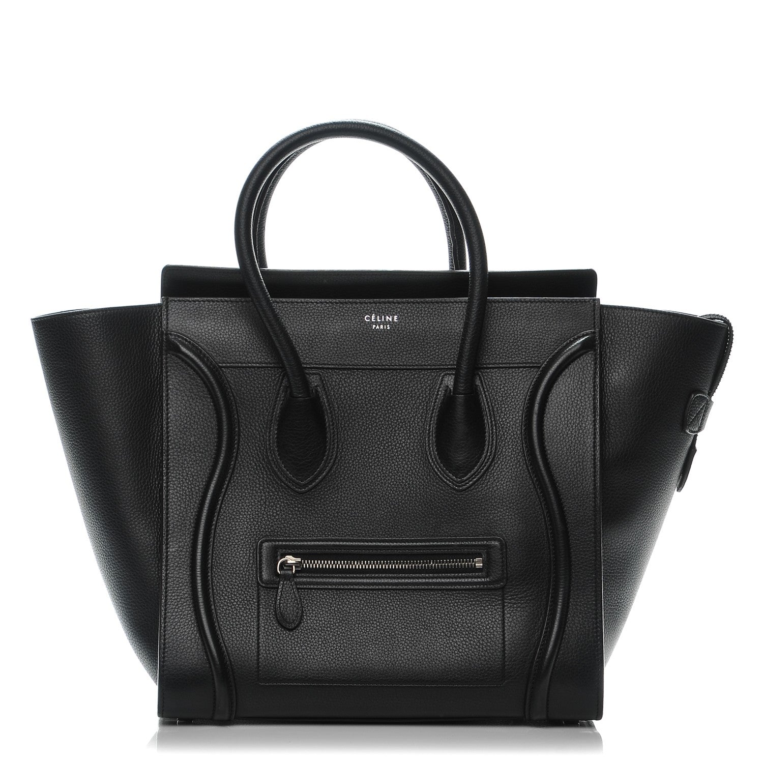Celine Drummed Calfskin Mini Luggage Black 1 of 8