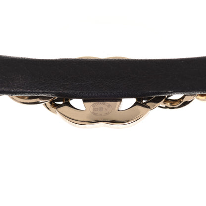 Chanel Metal Lambskin CC Turnlock Chain Headband Gold Black 5 of 6
