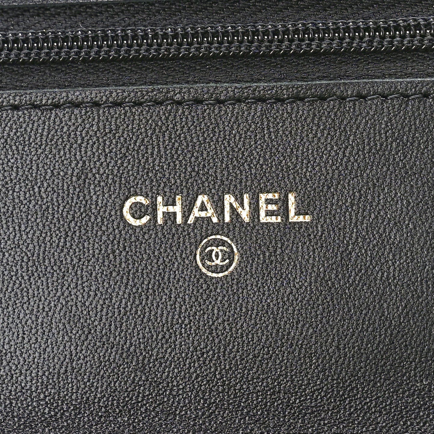 Lambskin Quilted Wallet On Chain WOC Black