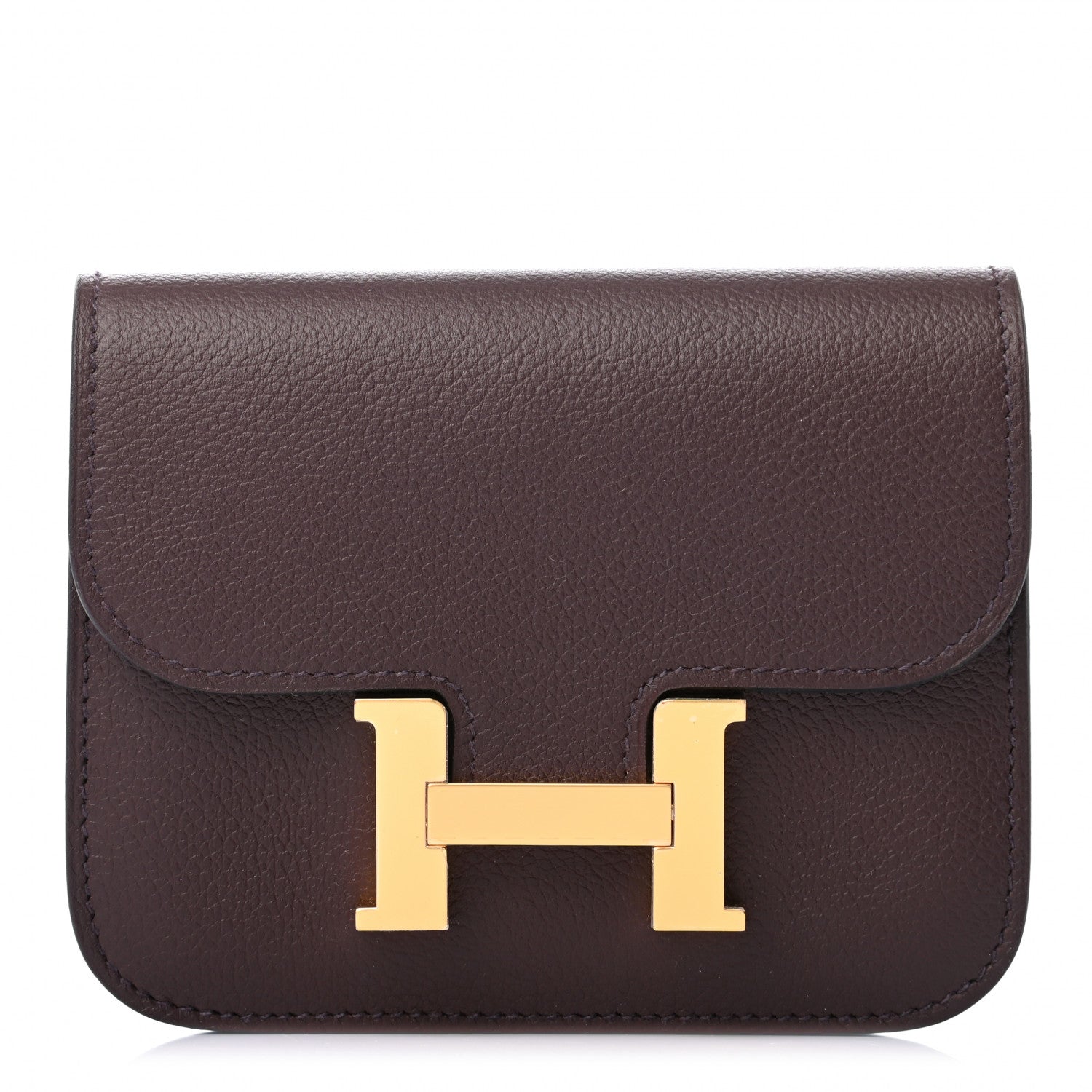 Hermes Evercolor Constance Slim Wallet Rouge Sellier 3 of 7