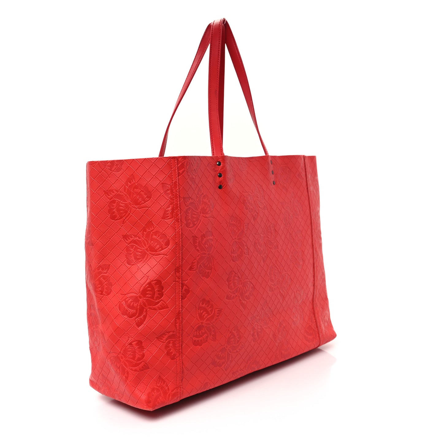 Nappa Intrecciomirage Butterfly Tote Red