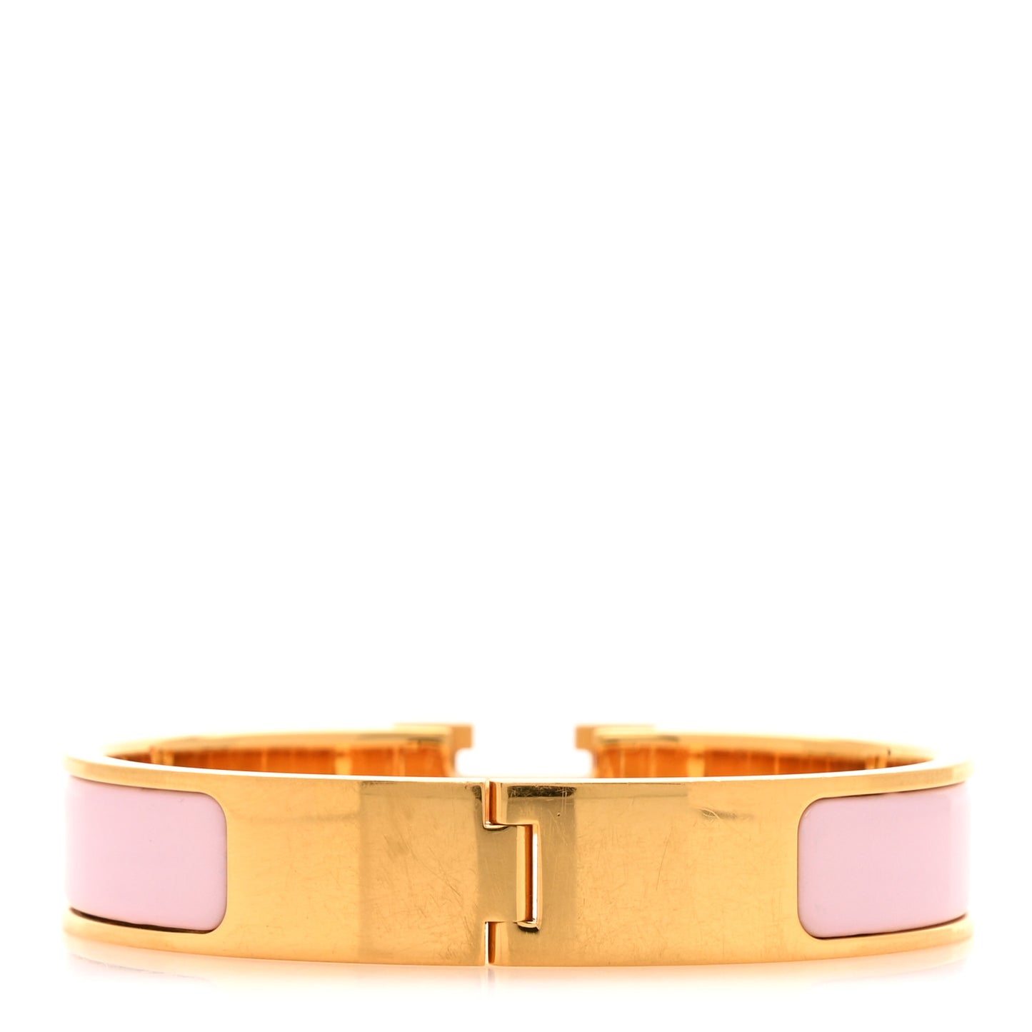 Enamel Narrow Clic Clac H Bracelet PM Rose Dragee