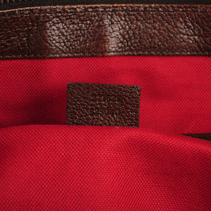 Gucci Calfskin Medium Web Seventies Tote Brown 7 of 7