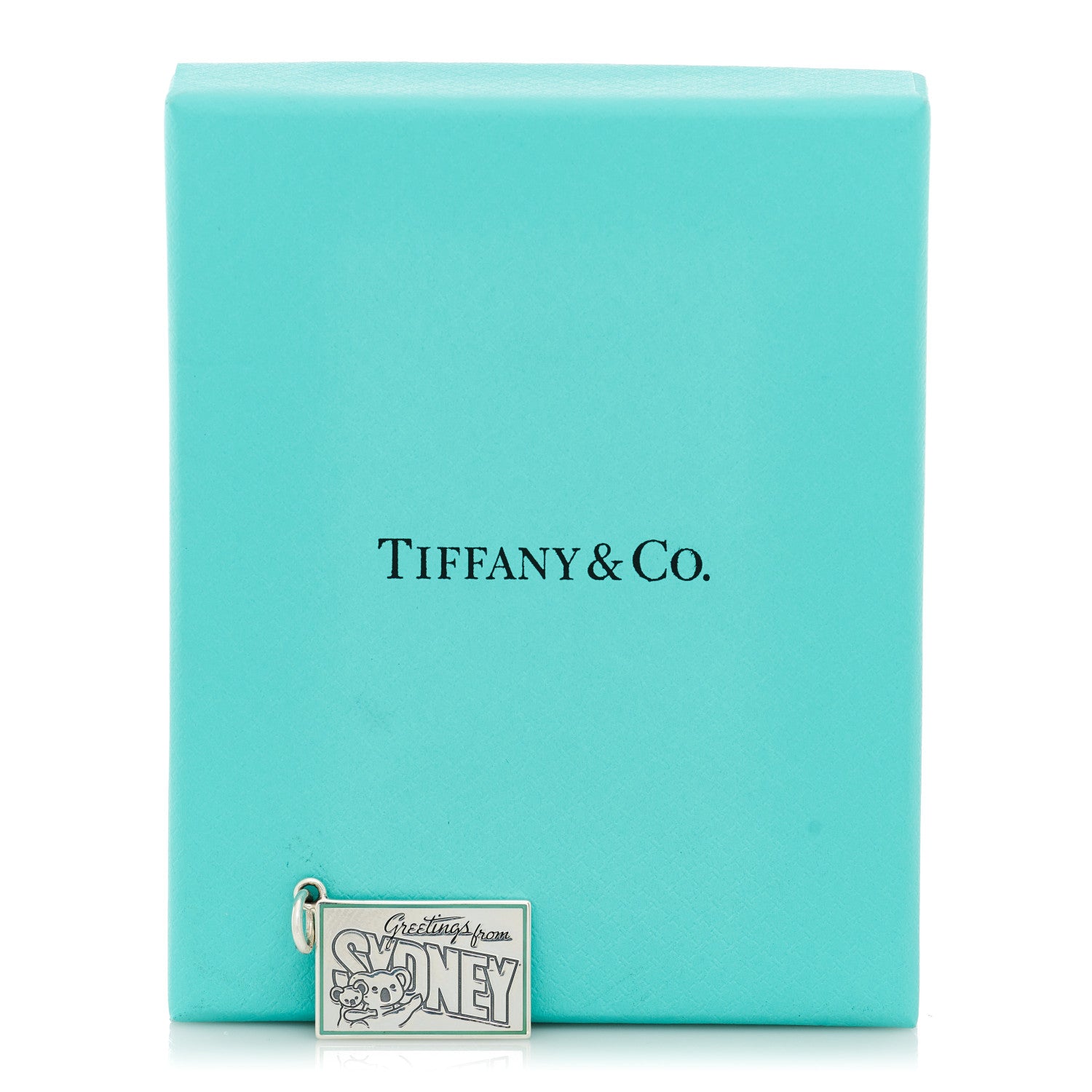 Tiffany Sterling Silver Enamel Sydney Postcard Charm Blue 5 of 5