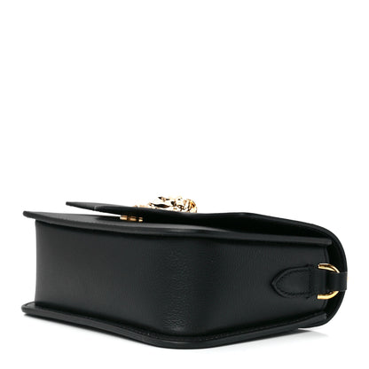 Versace Grained Calfskin La Medusa Flap Shoulder Bag Black 10 of 12