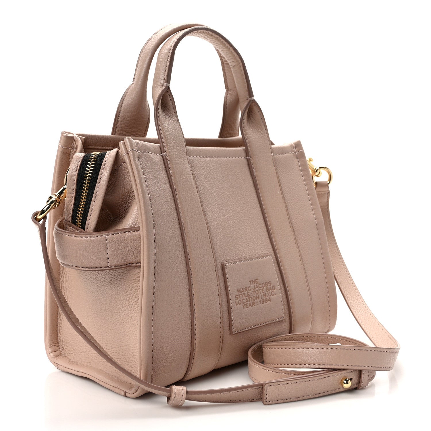 Marc Jacobs Grained Calfskin Small The Tote Bag Rose Dust 3 of 10